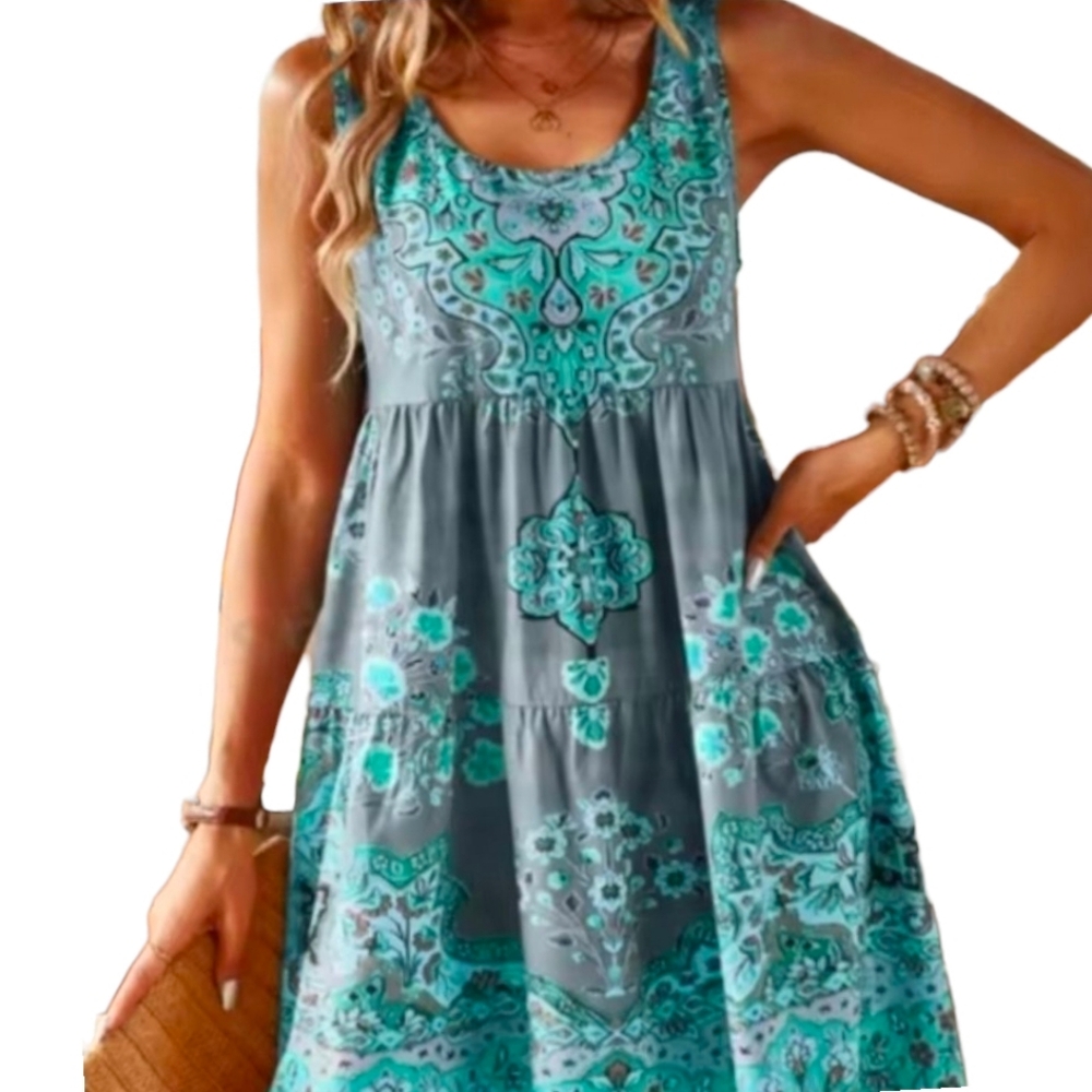 Floral Ditsy Mini Dress - Picture 1 of 8